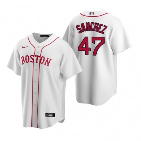 Boston Red Sox Yolmer Sanchez Nike White Replica Alternate Jersey