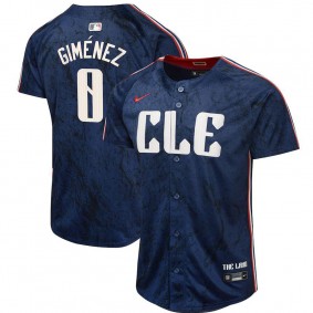 Youth Cleveland Guardians Andres Gimenez Navy 2024 City Connect Limited Jersey