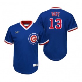 Youth Chicago Cubs David Bote Nike Royal Cooperstown Collection Road Jersey