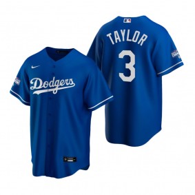 Youth Los Angeles Dodgers Chris Taylor Royal 2020 World Series Champions Replica Jersey