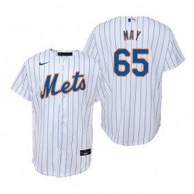 Youth New York Mets Trevor May Nike White Replica Home Jersey