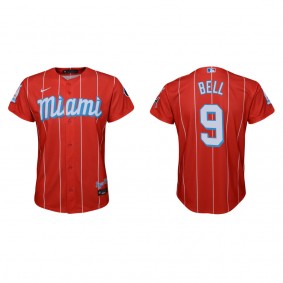 Youth Miami Marlins Josh Bell Red City Connect Replica Jersey