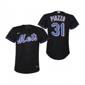Youth New York Mets Mike Piazza Nike Black Replica Alternate Jersey
